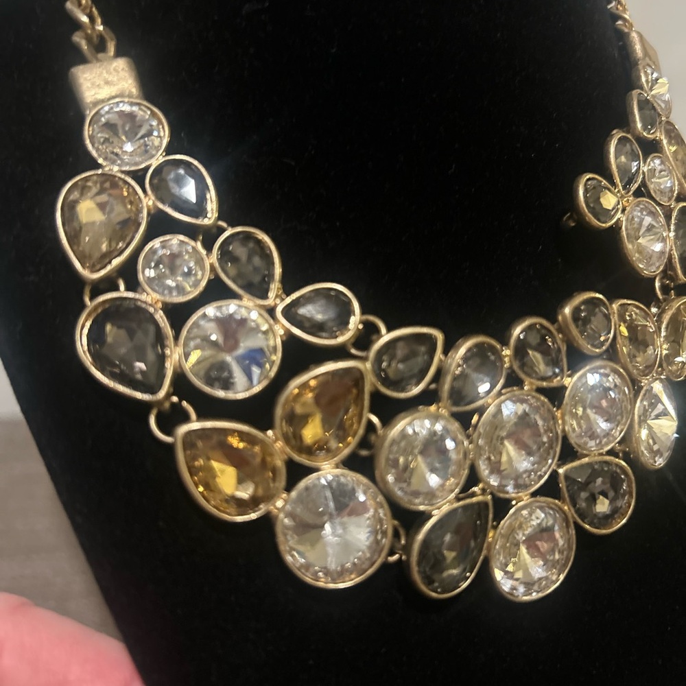 The Skyline Collection Elegant Gold and Silver Statement Necklace - Picture 7 of 8